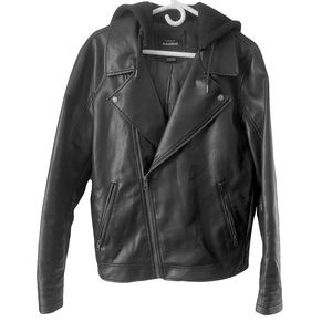 Bull&Bear faux leather hooded jacket